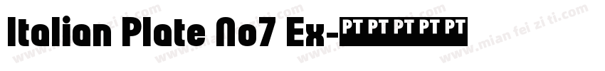 Italian Plate No7 Ex字体转换